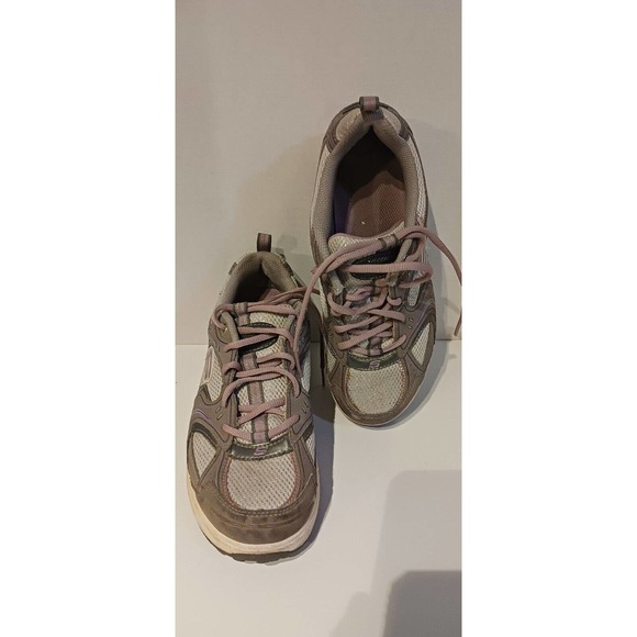 Women’s Skechers Shape Ups‎ Curved Toning Walking Shoes Size 8 Gray & Pink - Picture 4 of 15